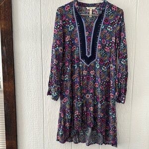 Matilda Jane boho floral shift dress medium